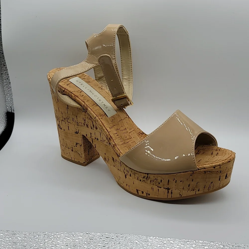 Stella McCartney patent leather/cork sandals Size 40 - Picture 2 of 12